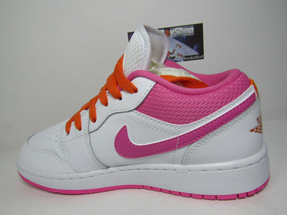 JORDAN 1 LOW KIDS WHITE PINK EN CAJA