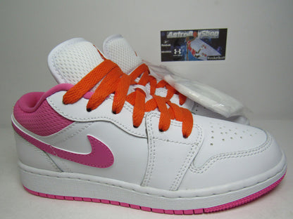 JORDAN 1 LOW KIDS WHITE PINK EN CAJA