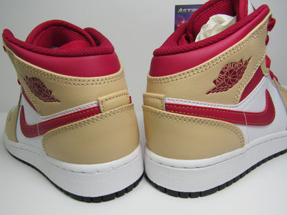 JORDAN 1 MID KIDS ONYX CARDINAL EN CAJA