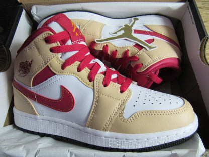 JORDAN 1 MID KIDS ONYX CARDINAL EN CAJA