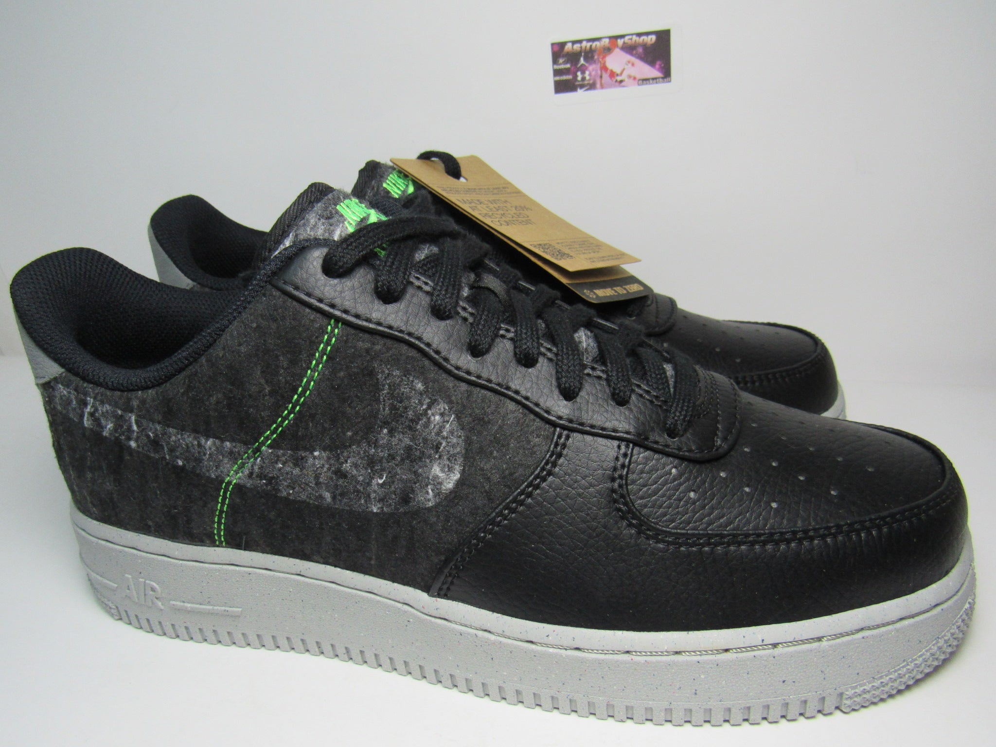 AIR FORCE ONE TRASH BLACK GREEN EN CAJA ASTROBOYSHOP SNEAKER STORE