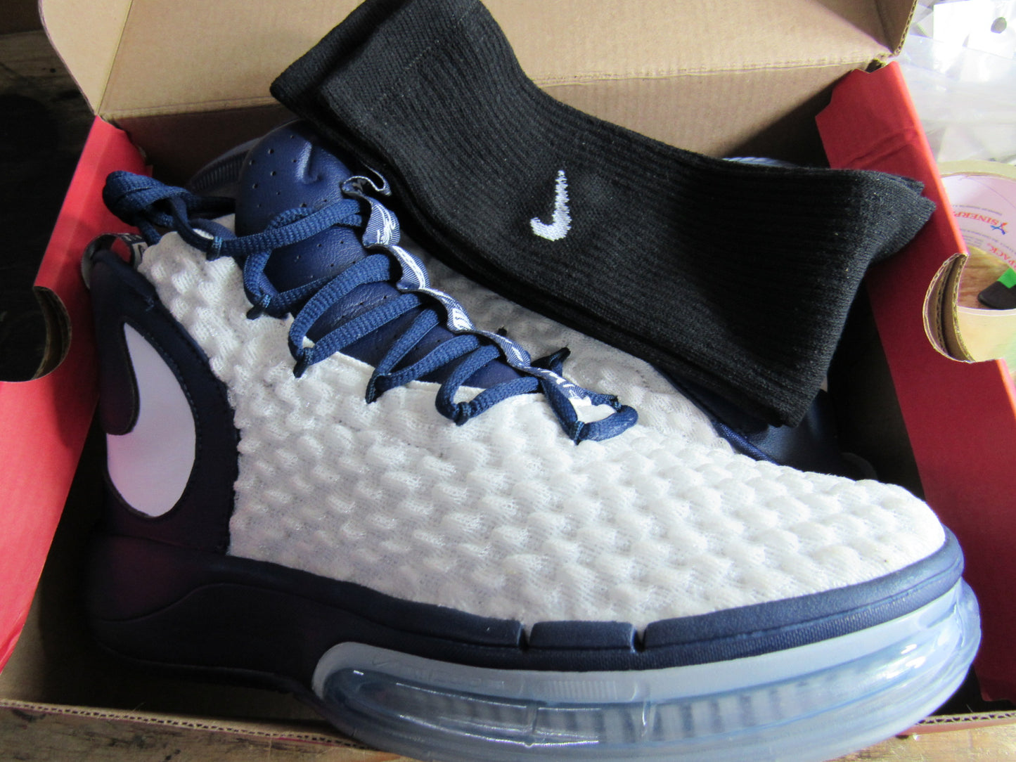 NIKE ALPHADUNK WHITE NAVY EN CAJA