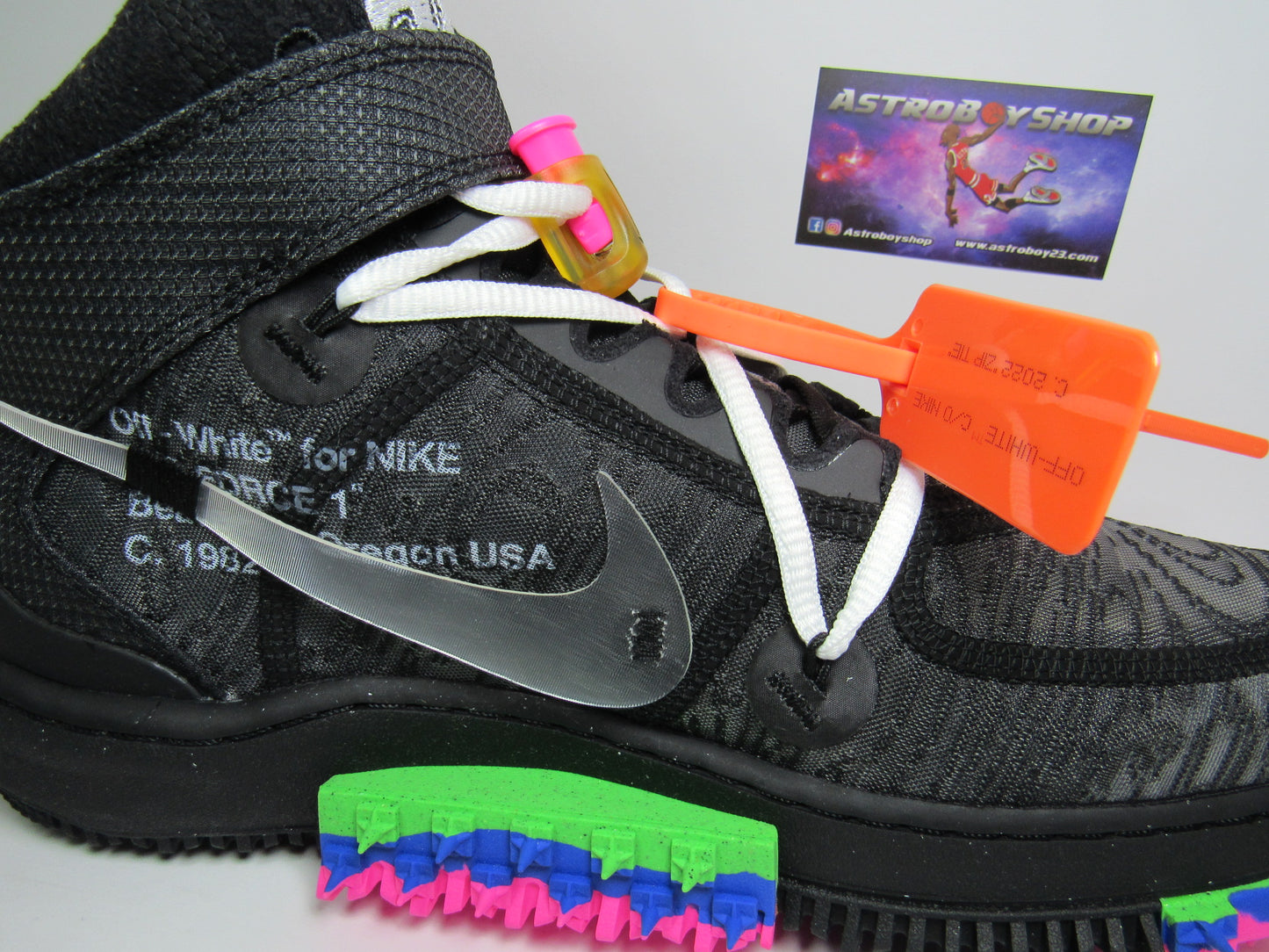 NIKE AIR FORCE ONE X OFF WHITE BLACK EN CAJA