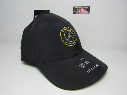 GORRA JORDAN CURVA LEGACY91 X PSG PARIS BLACK GOLD UNITALLA
