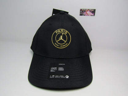 GORRA JORDAN CURVA LEGACY91 X PSG PARIS BLACK GOLD UNITALLA