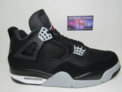 JORDAN 4 CANVAS BLACK EN CAJA