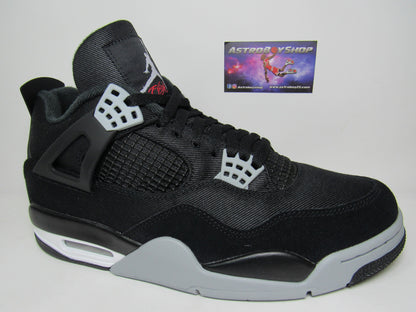 JORDAN 4 CANVAS BLACK EN CAJA
