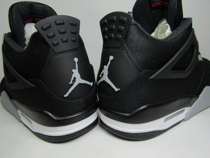 JORDAN 4 CANVAS BLACK EN CAJA