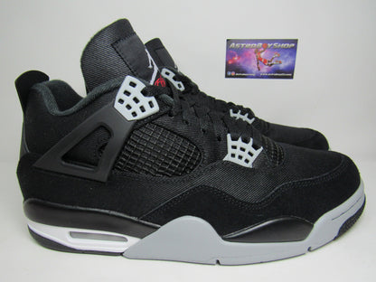 JORDAN 4 CANVAS BLACK EN CAJA