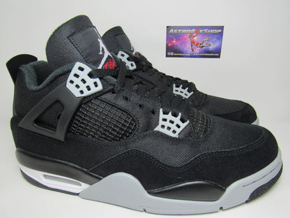 JORDAN 4 CANVAS BLACK EN CAJA