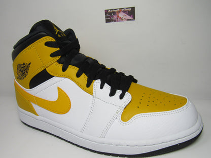 JORDAN 1 MID WHITE GOLD EDITION EN CAJA