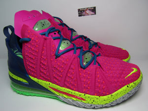 LEBRON 18 "L.A. NIGHT" PINK EN CAJA ,EDICION LIMITADA.