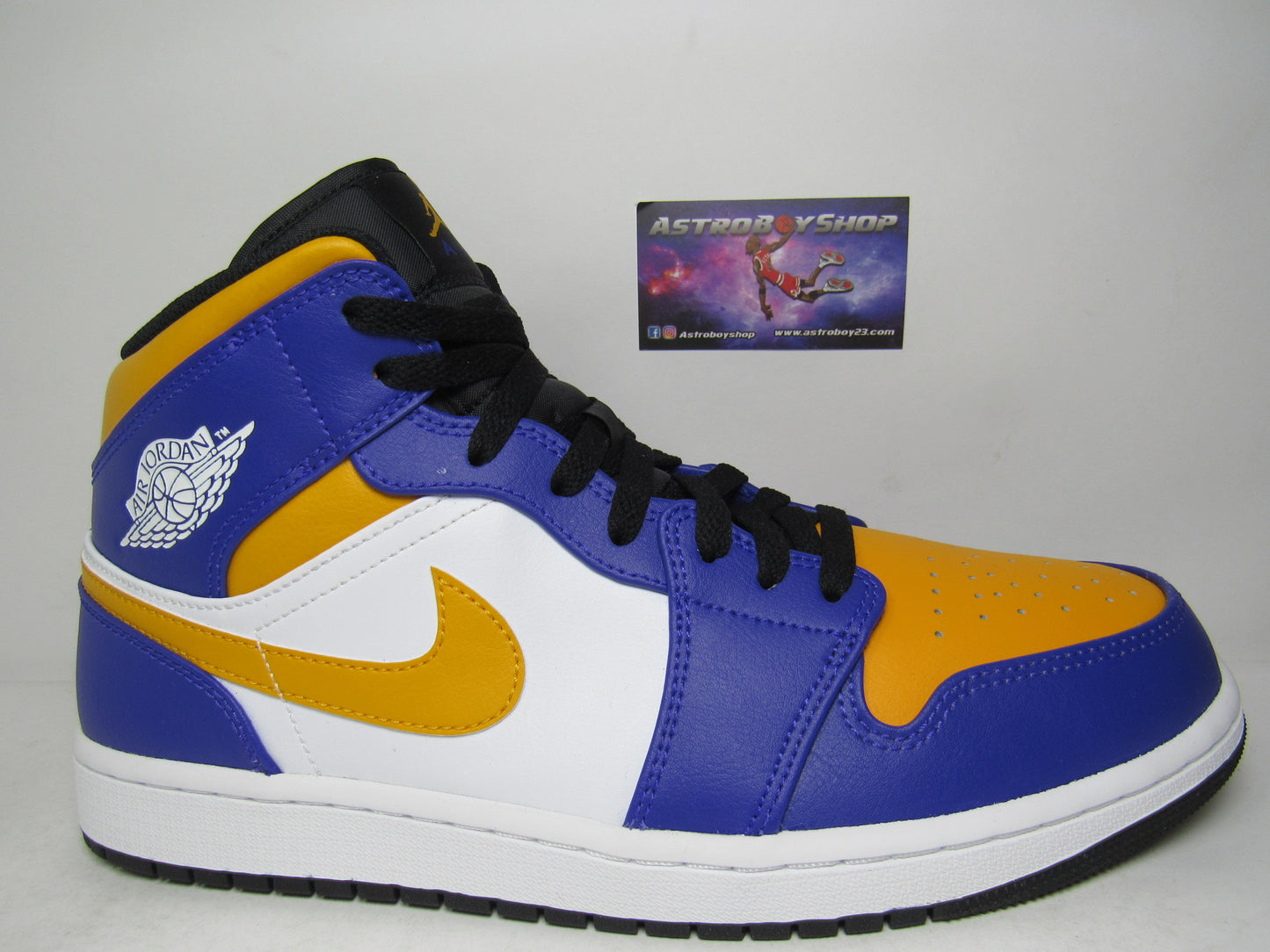 JORDAN 1 MID LAKERS EN CAJA