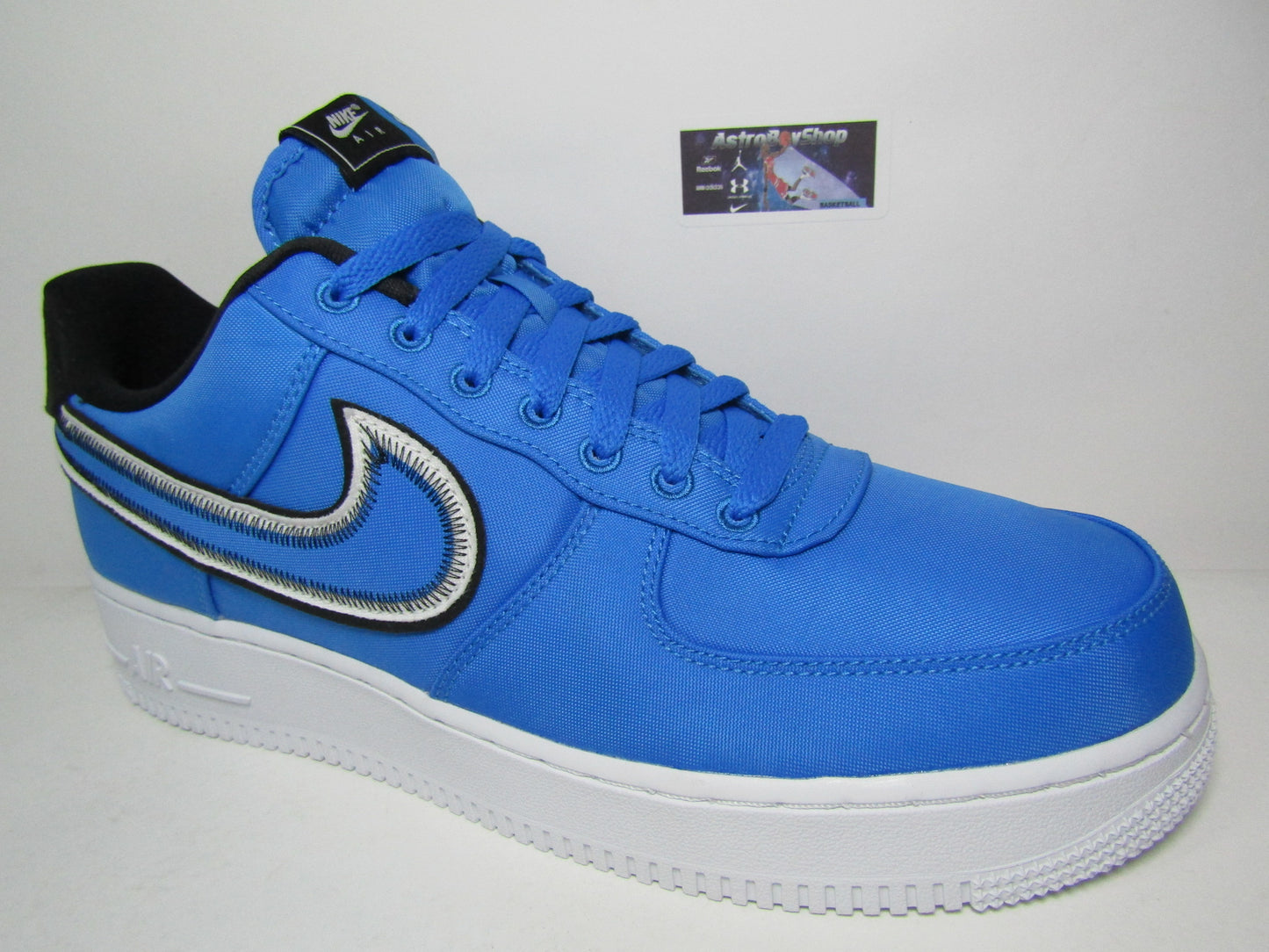 NIKE AIR FORCE ONE "REVERSE STITCH" PHOTO BLUE DE LONA EN CAJA