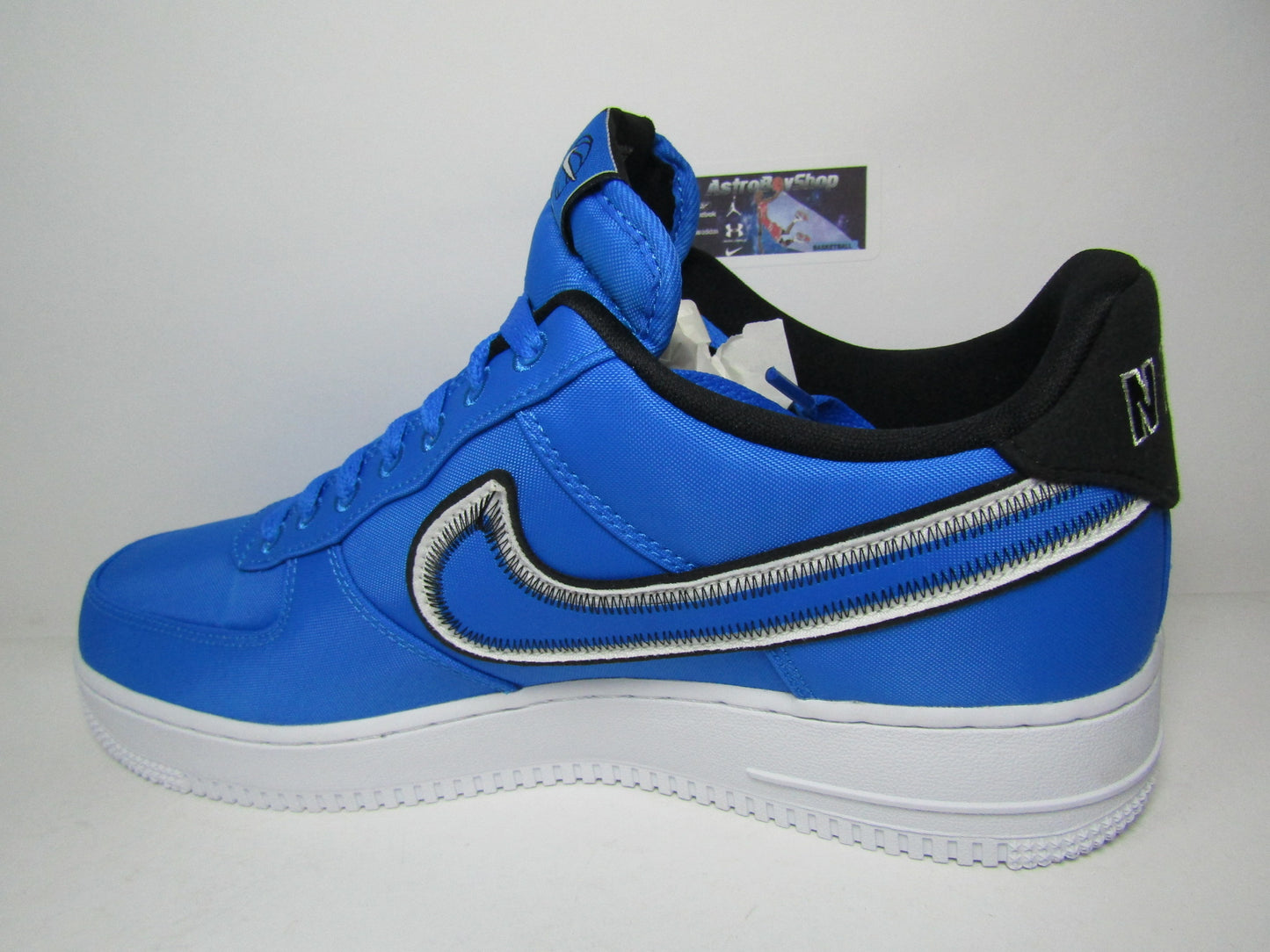 NIKE AIR FORCE ONE "REVERSE STITCH" PHOTO BLUE DE LONA EN CAJA