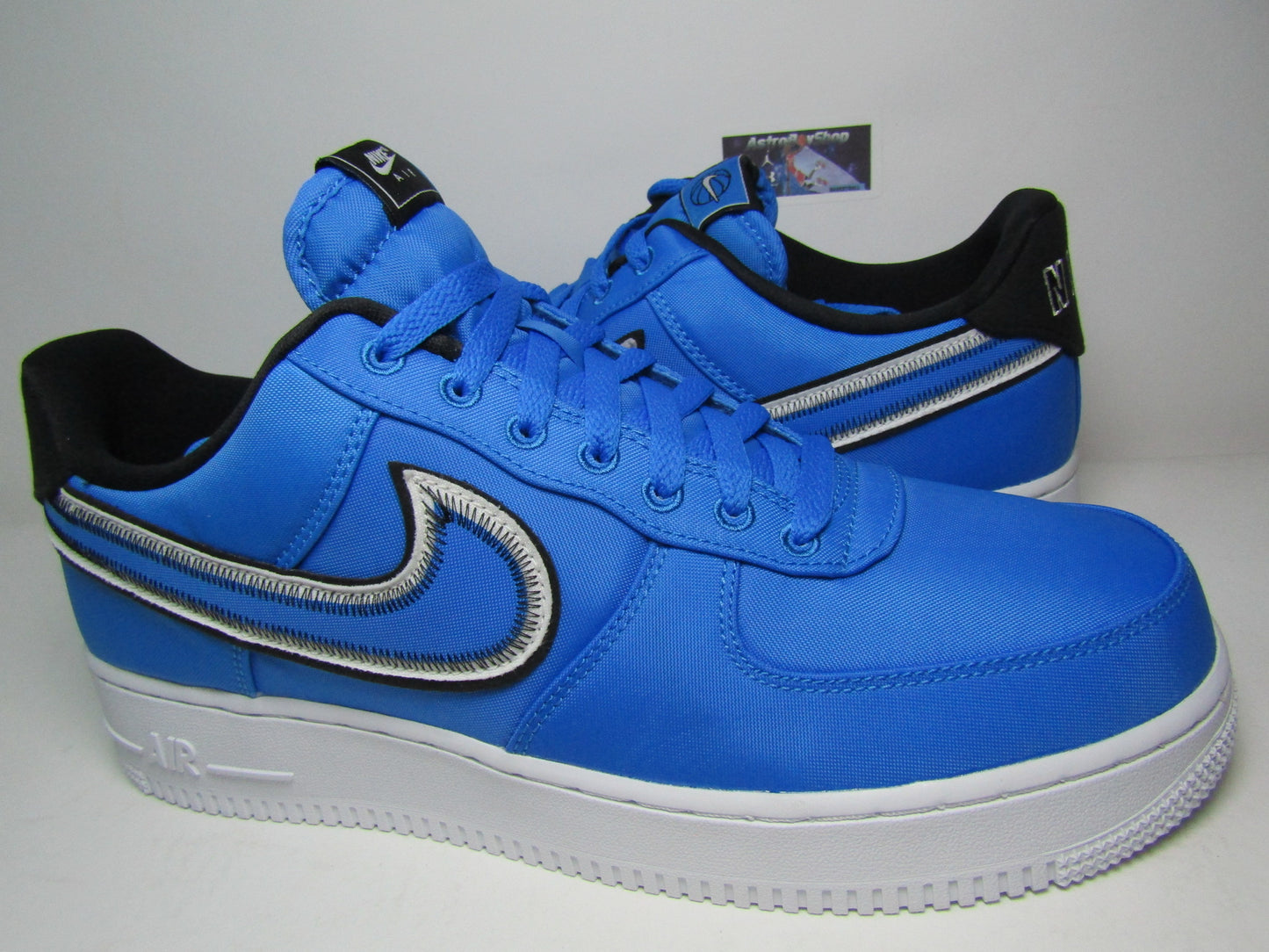 NIKE AIR FORCE ONE "REVERSE STITCH" PHOTO BLUE DE LONA EN CAJA