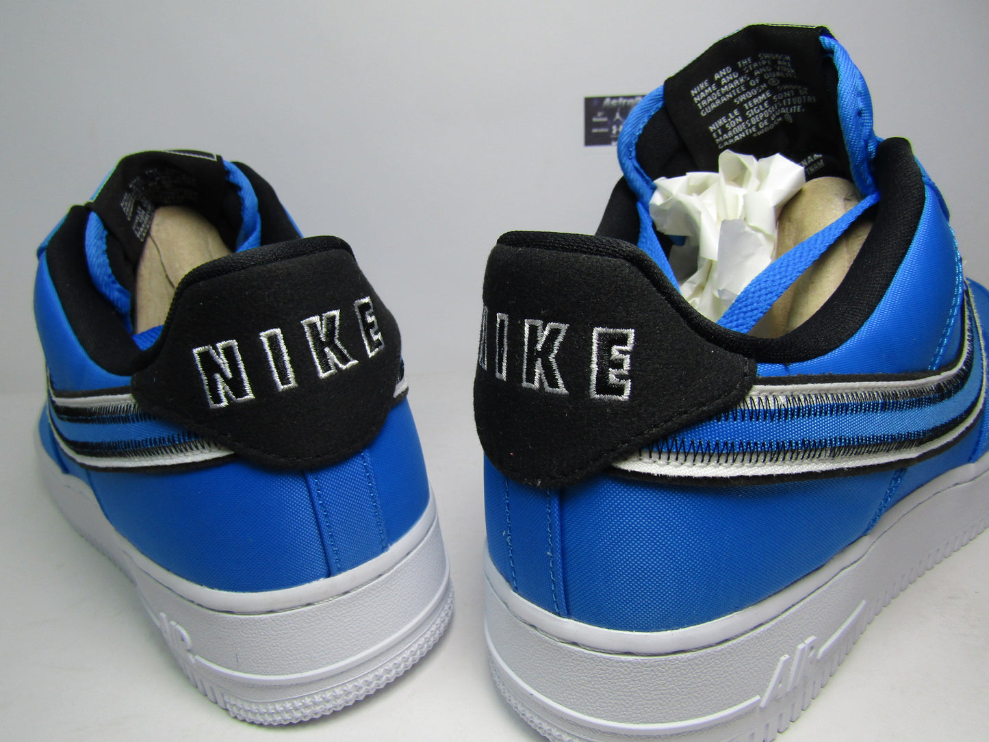 NIKE AIR FORCE ONE "REVERSE STITCH" PHOTO BLUE DE LONA EN CAJA