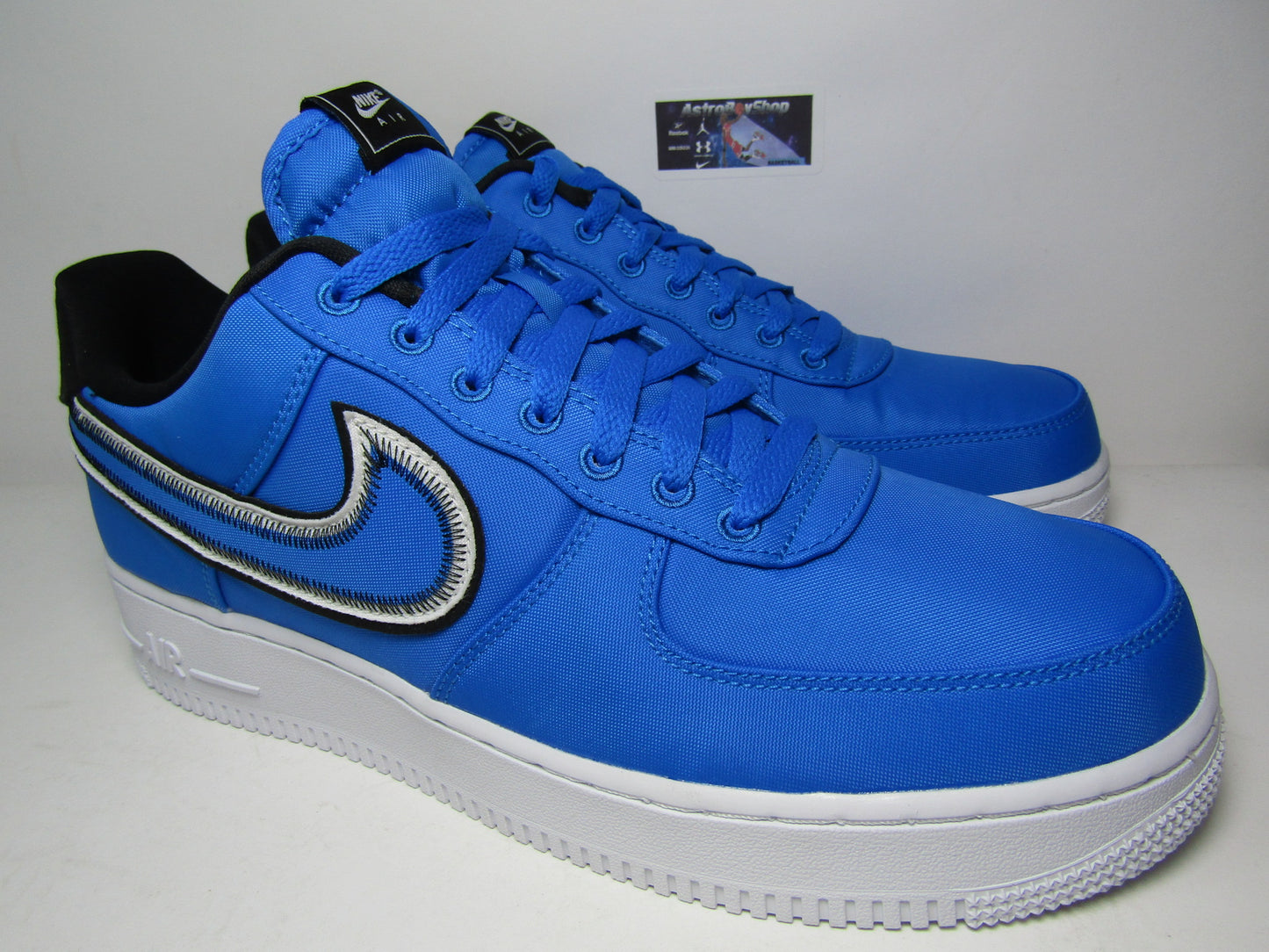 NIKE AIR FORCE ONE "REVERSE STITCH" PHOTO BLUE DE LONA EN CAJA