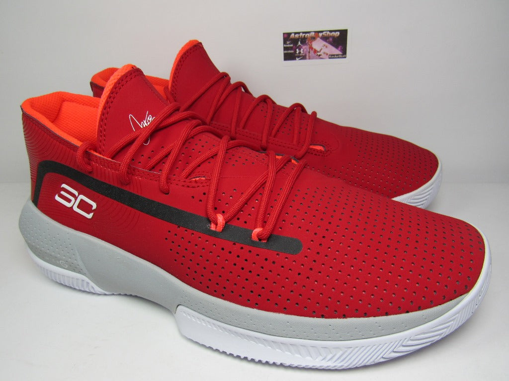 UNDER ARMOUR CURRY 3 ZERO RED GREY EN CAJA