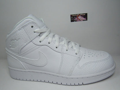 JORDAN 1 MID KIDS WHITE EN CAJA