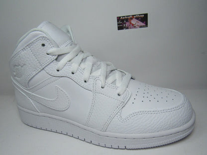 JORDAN 1 MID KIDS WHITE EN CAJA