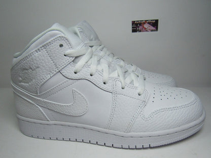JORDAN 1 MID KIDS WHITE EN CAJA