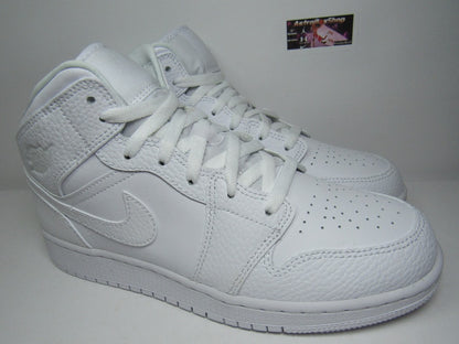 JORDAN 1 MID KIDS WHITE EN CAJA