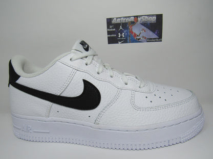 NIKE AIR FORCE ONE LOW WHITE AND BLACK KIDS EN CAJA
