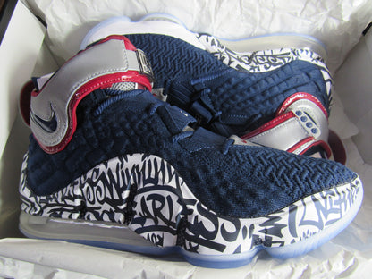 LEBRON 17 GRAFITTI BLUE REMIX EDICION LIMITADA EN CAJA