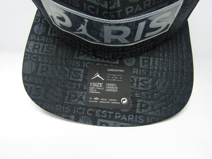 GORRA PLANA JORDAN X PSG BLACK UNITALLA ADULTO LIMITADA