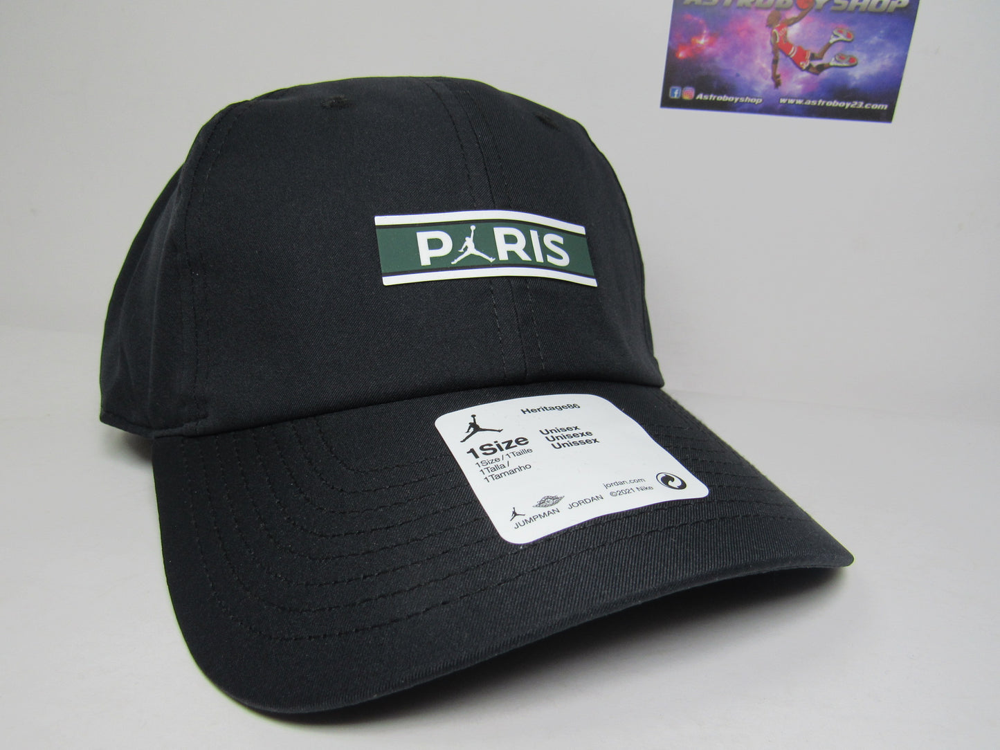 GORRA CURVA H86 JORDAN X PSG BLACK TRAINING PARIS