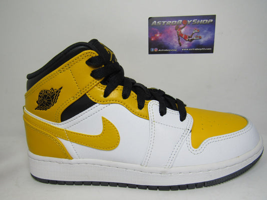 JORDAN 1 MID KIDS UNIVERSITY GOLD EN CAJA