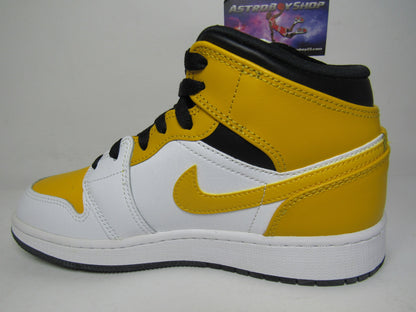JORDAN 1 MID KIDS UNIVERSITY GOLD EN CAJA