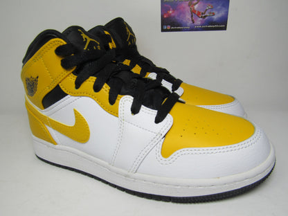 JORDAN 1 MID KIDS UNIVERSITY GOLD EN CAJA