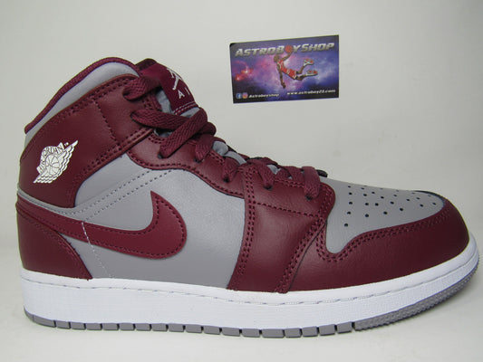 JORDAN 1 MID KIDS CHERRYWOOD EN CAJA