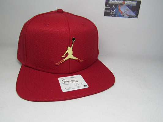 GORRA PLANA JORDAN INGOT RED METAL GOLD UNITALLA ADULTO