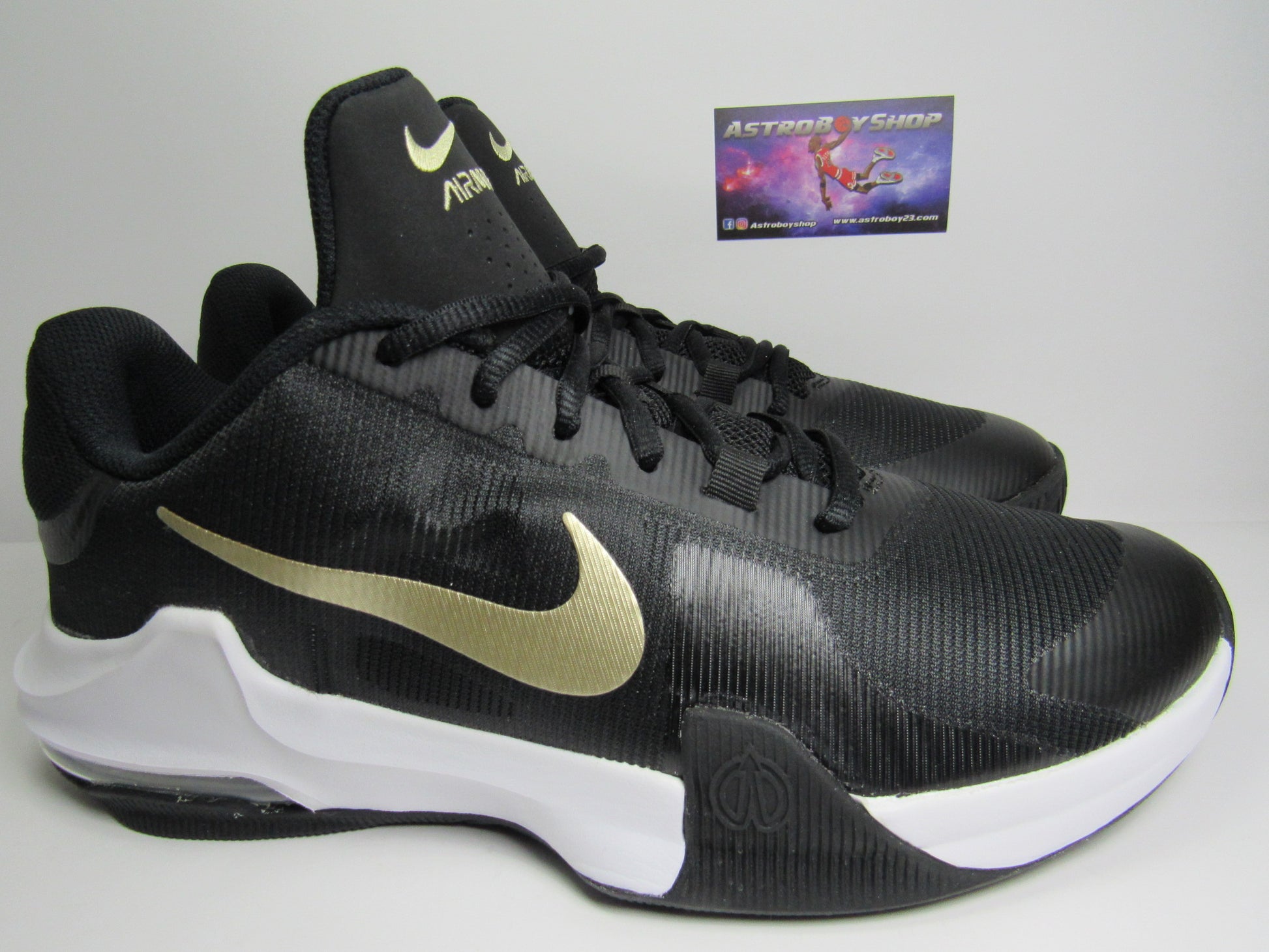 NIKE AIR MAX IMPACT BLACK GOLD EN CAJA MEX1