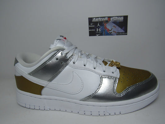 NIKE DUNK LOW (W) METALLIC SILVER GOLD EN CAJA