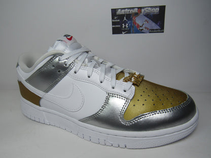 NIKE DUNK LOW (W) METALLIC SILVER GOLD EN CAJA