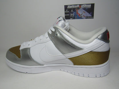 NIKE DUNK LOW (W) METALLIC SILVER GOLD EN CAJA