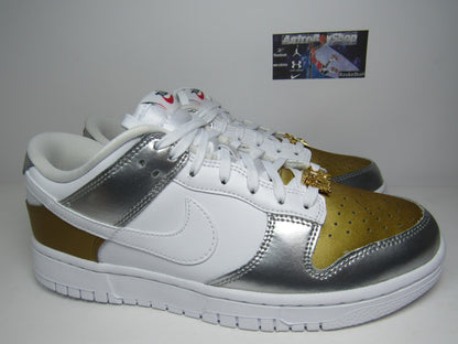 NIKE DUNK LOW (W) METALLIC SILVER GOLD EN CAJA