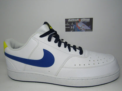 NIKE COURT VISION LOW WHITE BLUE EN CAJA