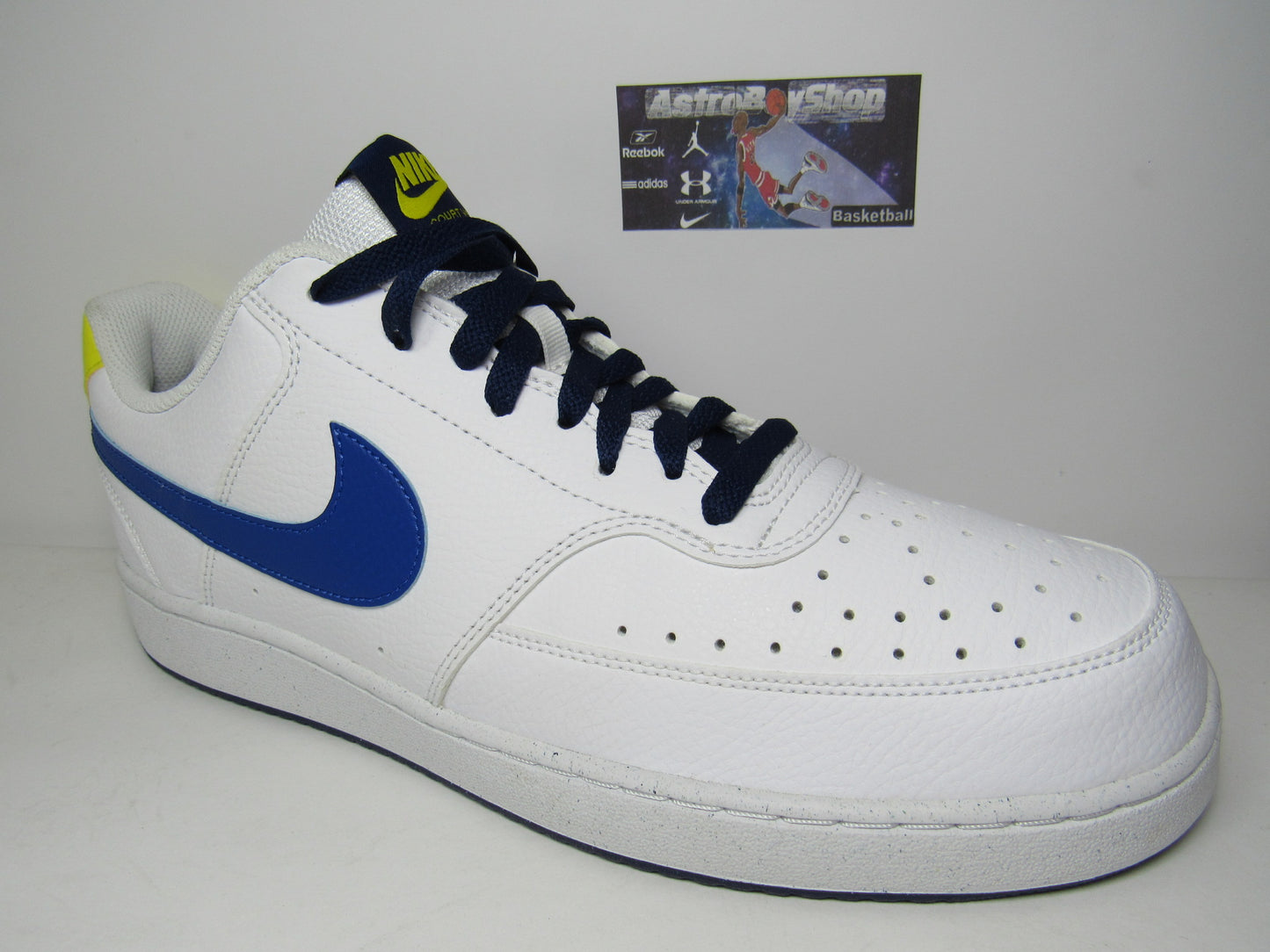 NIKE COURT VISION LOW WHITE BLUE EN CAJA