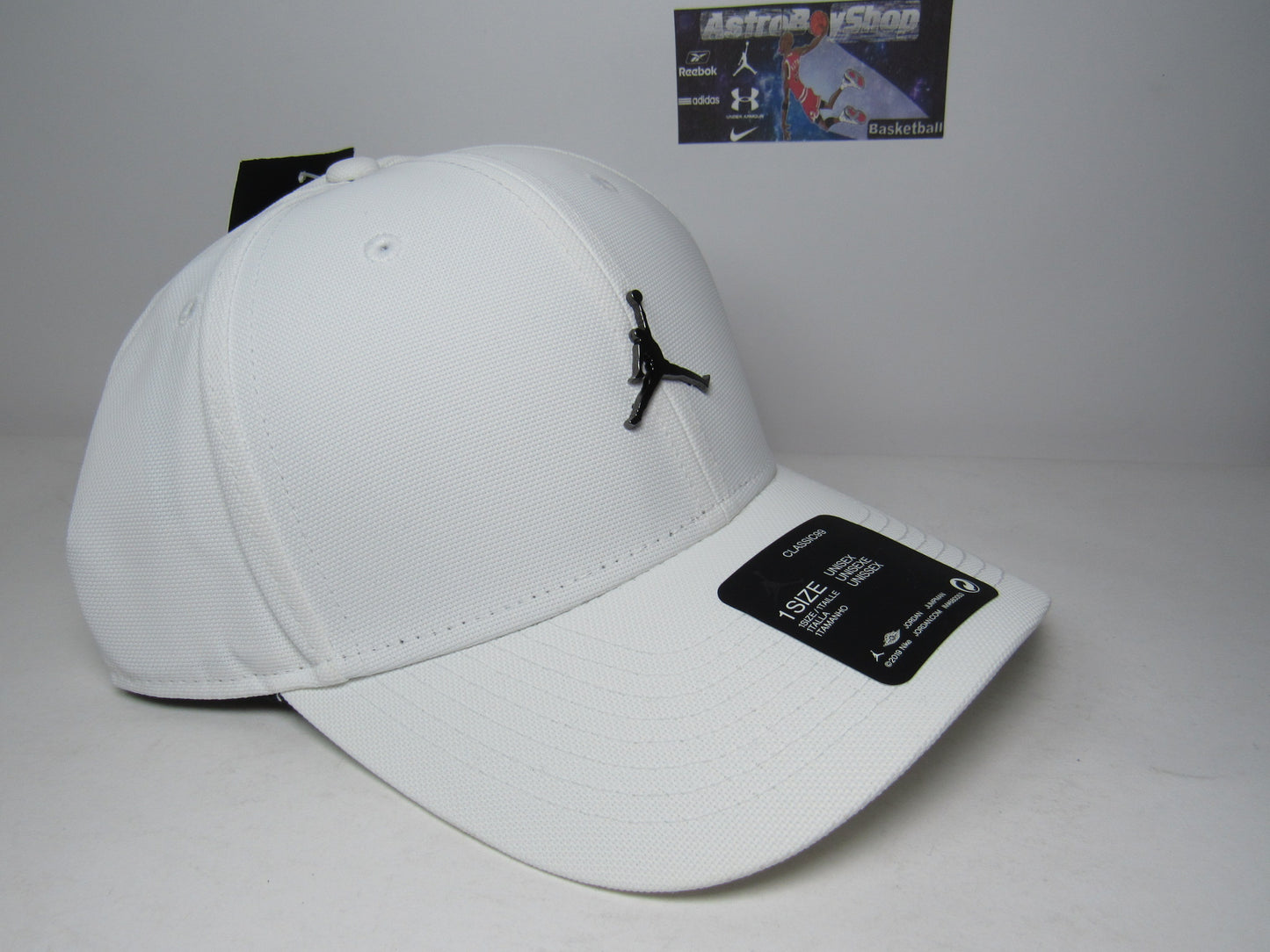 GORRA JORDAN JUMPMAN METAL CURVA WHITE UNITALLA ADULTO