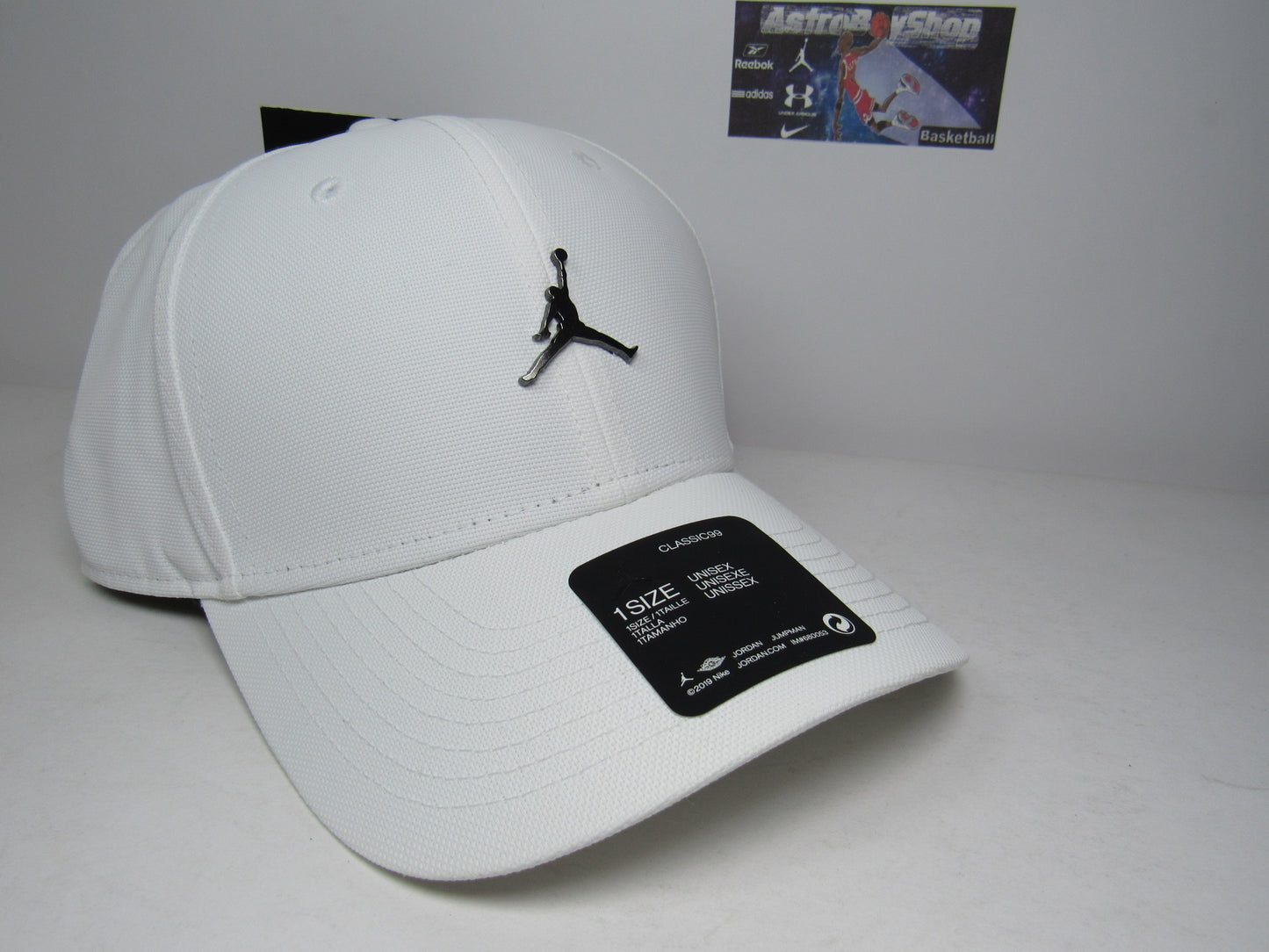 GORRA JORDAN JUMPMAN METAL CURVA WHITE UNITALLA ADULTO