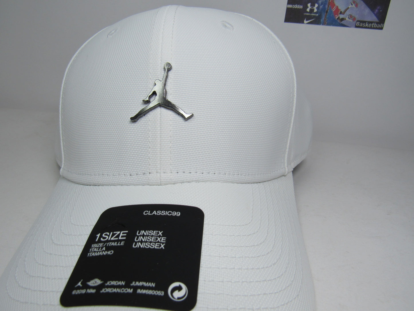 GORRA JORDAN JUMPMAN METAL CURVA WHITE UNITALLA ADULTO