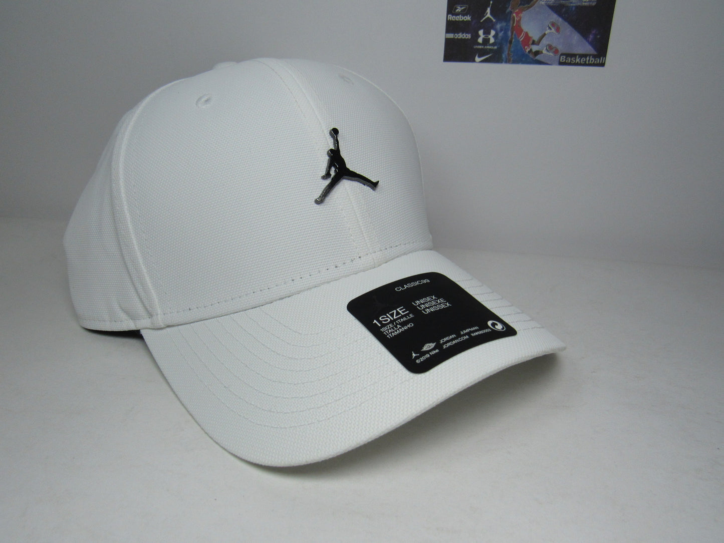 GORRA JORDAN JUMPMAN METAL CURVA WHITE UNITALLA ADULTO