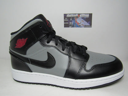 JORDAN 1 MID KIDS SHADOW RED EN CAJA