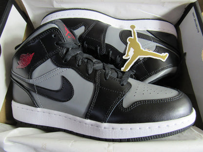 JORDAN 1 MID KIDS SHADOW RED EN CAJA