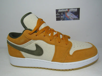 JORDAN 1 LOW CERAMIC OLIVE KIDS EN CAJA CON EXTRA LACES